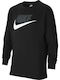 Fleece Hanorac Copii Negru Sportswear Club