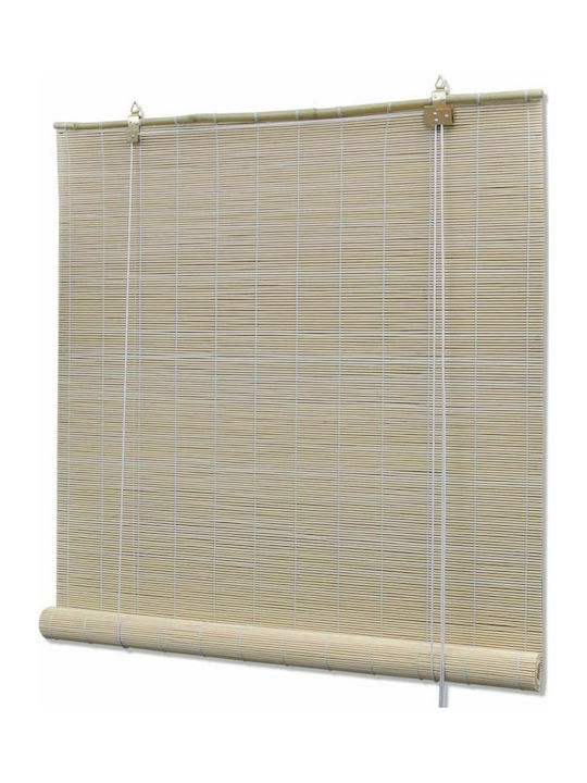 vidaXL Shade Blind Bamboo Natural L80xH220cm