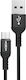 Moxom Braided USB 2.0 to micro USB Cable Μαύρο 3m (MX-CB43)
