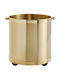 Zogometal K11/P Μεταλλικό Καλάθι Αποθήκευσης Ξύλων 34x34x35cm Χρυσό