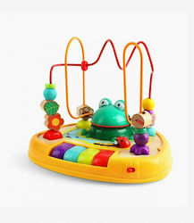 Top Bright Labirint Frog Bead Maze din Lemn cu Sunete pentru 24++ Luni