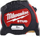 Milwaukee Stud Tape Measure with Auto-Rewind and Magnet 33mm x 8m