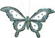 Ornament suspendat Fluture Din material textil Verde 24x15buc