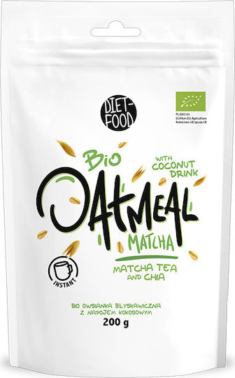 Diet-Food Bio Μούσλι Βρώμης Oatmeal Με Τσάι Matcha & Chia 200gr