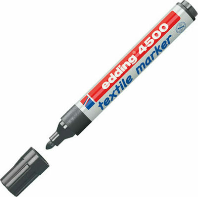 Edding Textile Marker 4500 Μαρκαδόρος Γκρι Ανεξίτηλος για Ύφασμα Στρογγυλή Μύτη