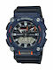 Casio G-shock Men's Watch 49mm Chronograph Battery with Blue Rubber Strap