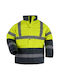 Coverguard Hi-Viz Roadway Bărbați Jachetă de lucru Reflectantă cu glugă Galben