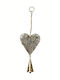 Espiel Christmas Metal Heart Figure Gold 29x6x4cm