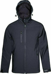 Fageo Work Jacket Softshell with Hood Black