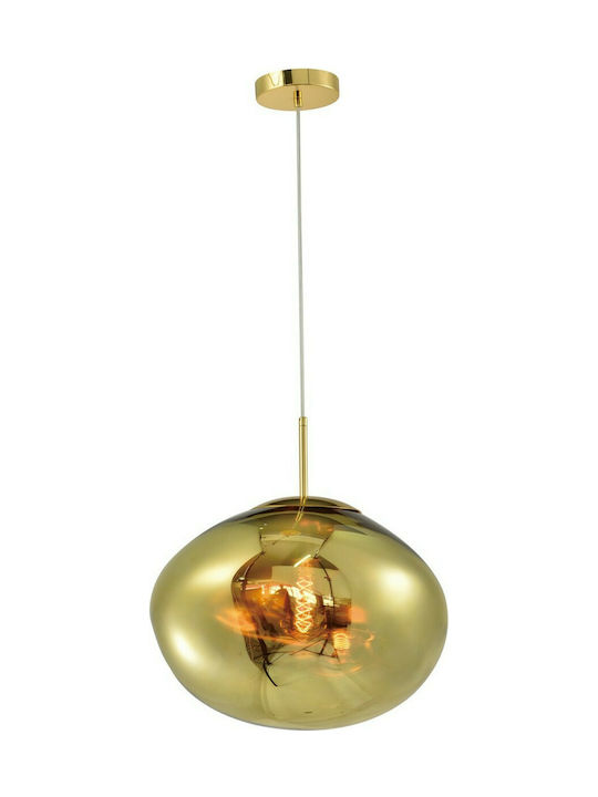 Hatzipantos Stores Pendant Light Single-Light for Socket E27 Gold