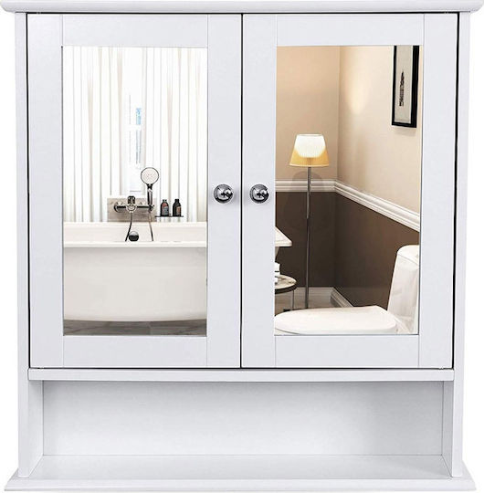 Songmics LHC002 Καθρέπτης από MDF με Ράφι & Ντουλάπι 56x58cm