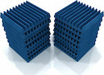 EQ Acoustics Classic Wedge Tile Ηχοαπορροφητικό Φύλλο (16τμχ) σε Σχέδιο Wedge 30cm x 30cm x 50mm σε Μπλε Χρώμα
