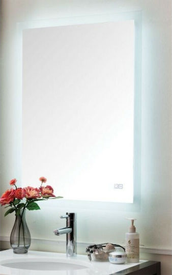 Gloria Primo Ορθογώνιος Καθρέπτης Μπάνιου Led Αφής 45x60cm