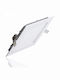 Aca Square Recessed LED Panel 18W with Cool White Light 6500K 22.5x22.5cm
