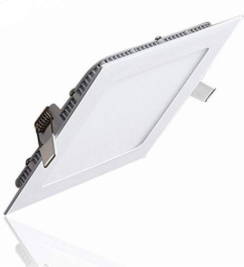 Aca Panou LED Pătrat Încastrat 18W cu Lumină Alb Rece 6500K 22.5x22.5cm