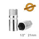 Ingco Spritzfilter Wasserhahn Bit-Stecknuss mit Inbusschlüssel-Bit und Antriebsvierkant 1/2'' Größe H21 1Stück