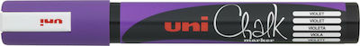 Uni-Ball Chalk Marker PWE-5M Μαρκαδόρος Μωβ Μαυροπίνακα Υγρής Κιμωλίας για Ξύλο και Γυαλί 1.8-2.5mm