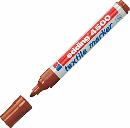 Edding Textile Marker 4500 Marker Wash-resistant Brown for Fabric Στρογγυλή Μύτη
