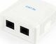 Cablexpert CAT5E UTP 2-Port sUrface Mount Box
