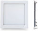 Spot Light Pătrat Metalic Spot Încorporat cu LED Integrat și Lumină Alb Natural 6W 600lm Alb 12x12cm. 1buc