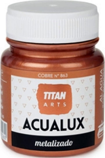 Titan Acualux Metal Liquid Craft Paint Brown for Wood Νερού Μεταλλικών Αποχρώσεων Χάλκινο No863 100ml
