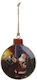 Hängender Weihnachtsmann Ornament Metallisch Rot 11x9cm