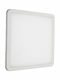 Aca Square Recessed LED Panel 19W with Warm White Light 3000K 23x23cm
