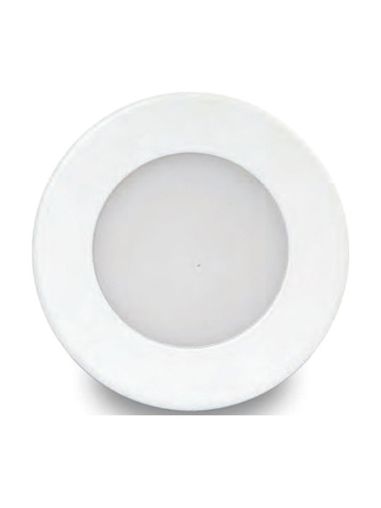 Spot Light Round Metallic Recessed Spot with Integrated LED and Natural White Light 6W 600Lm Natural White White 1.3x1.3cm.