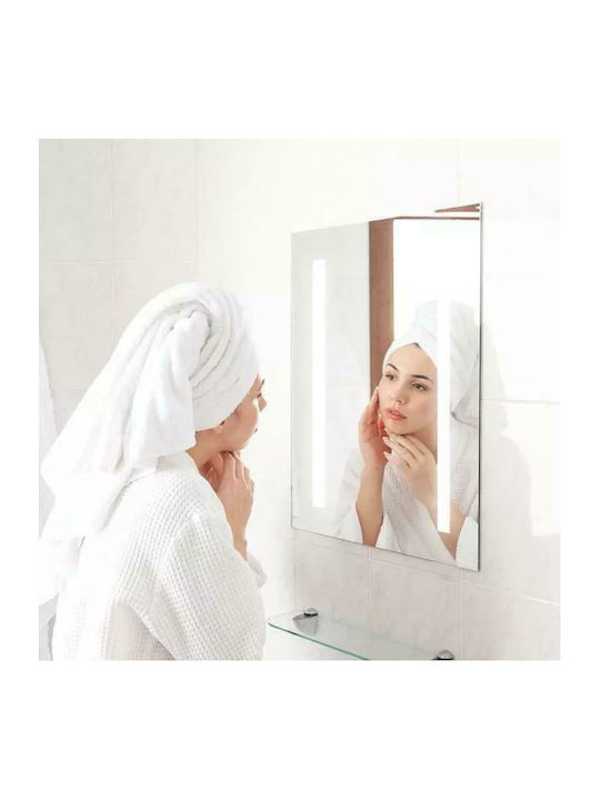 V-TAC Rectangular Bathroom Mirror Led made of Stainless Steel 50x39cm
