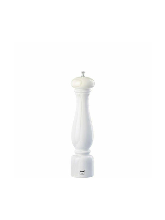 Bisetti Manual Wooden Salt Mill 32cm White