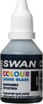 Mercola Swan Liquid Glass Vopsea pentru pictură Neagră pentru Sticlă lichidă 30ml
