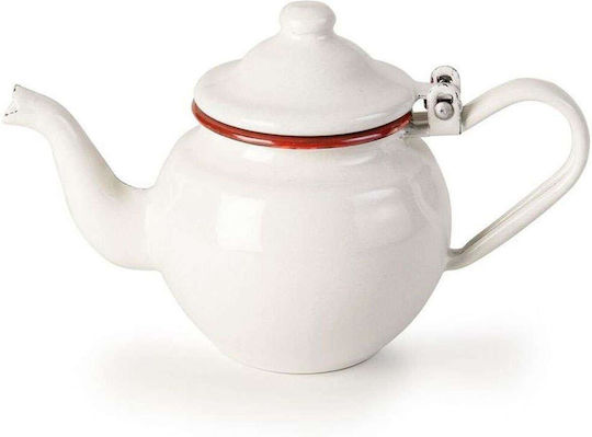 Ibili Bordeaux Teapot Enamel White 500ml