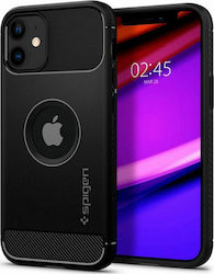 Spigen Rugged Armor Silicone Back Cover Durable Black (iPhone 12 mini)