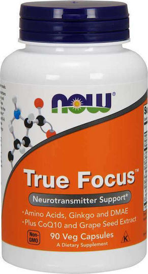 Now Foods True Focus Συμπλήρωμα για την Μνήμη & τη Συγκέντρωση 90 φυτικές κάψουλες