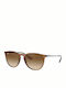 Ray Ban Erika Sonnenbrillen mit Braun Rahmen und Braun Verlaufsfarbe Linse RB4171 651413