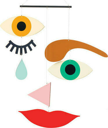 Djeco Kids Room Decorative Mobile Green made of Wood Expression 27x34cm