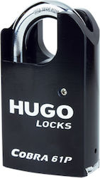 Hugo Locks Cobra 61P Stahl Vorhängeschloss Κρυμμένου Λαιμού mit Schlüssel 61mm 1Stück