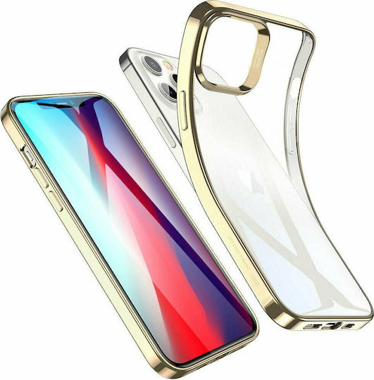 ESR Halo Umschlag Rückseite Silikon 0.75mm Gold (iPhone 12 / 12 Pro)