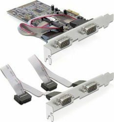 DeLock PCIe Controller with 4 RS232 DB9 Serial Ports