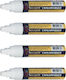 Securit Chalk Marker Markers Set White Blackboard Liquid Chalk με Μεγάλη Μύτη 4pcs