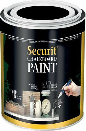 Securit Chalkboard Paint Υγρό Χρώμα Χειροτεχνίας Μαύρο Μαυροπίνακα για Πορσελάνη και Γυαλί Μπογιά 250ml
