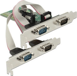 DeLock DeLock PCIe Karte Mit 4 RS232 DB9 Seriell Anschlüssen