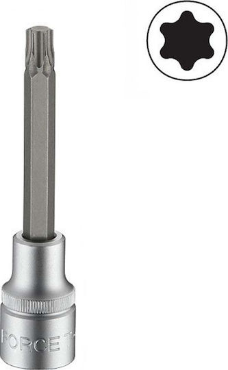 Force Long Socket 1/2" Torx Long Walnut with Torx Head and Socket 1/2'' T40x100mm