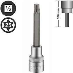 Force Μακρύ Καρυδάκι με Μύτη Torx και Καρέ Υποδοχής 1/2'' Μέγεθος T25x100mm Force Μακρύ Καρυδάκι με Μύτη Torx και Καρέ Υποδοχής 1/2'' Μέγεθος T25x100mm