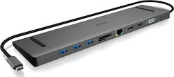 Acer USB-C Docking Station mit HDMI 4K PD Ethernet und Verbindung 2 Monitore Gray (LC.DCK11.001)