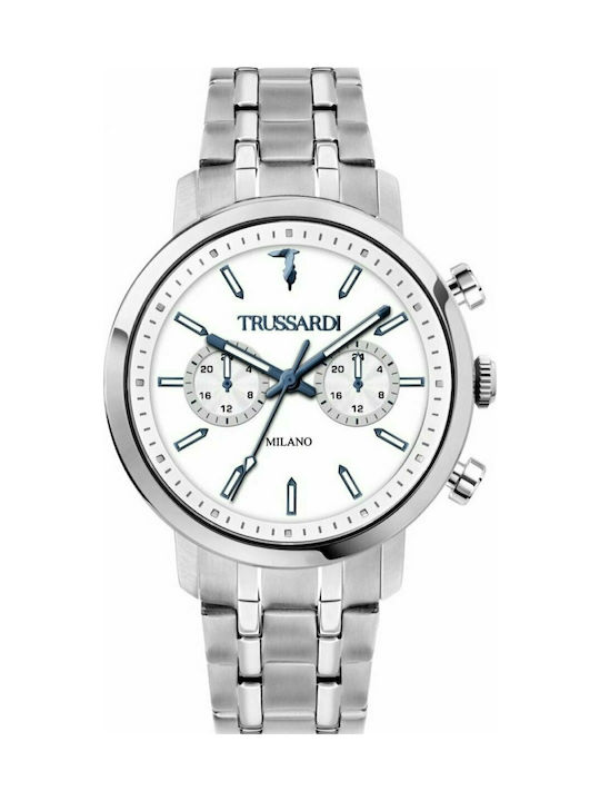 Trussardi T-Couple Uhr Batterie mit Silber Metallarmband