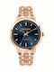 Trussardi T-Couple Мъжки часовник 41мм На батерия Розово злато Метална гривна