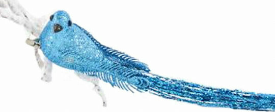 Eurolamp Christmas Plastic Figure Little bird Blue Height 4cm 6pcs