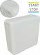Tema Wall Mounted Plastic Toilet Flush Rectangular High Pressure White