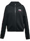 Athletic Kids Sweatshirt Cardigan Fleece with Hood Black Rival